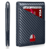 Front Pocket Slim Leather wallet with money clip