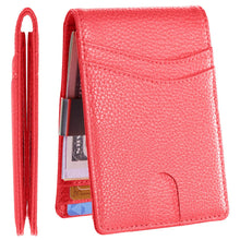 Load image into Gallery viewer, Customized Pu Leather Wallet RFID Blocking Money Clip Wallet