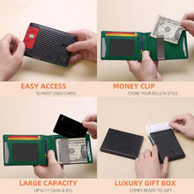 Load image into Gallery viewer, Bifold wallet custom wallet with money clip for men