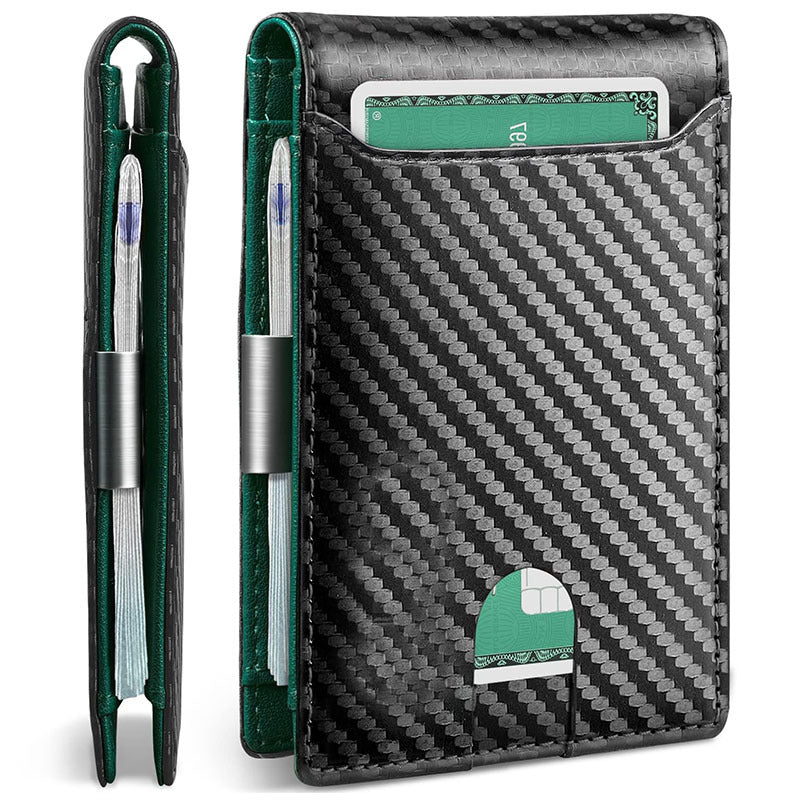 Bifold wallet custom wallet with money clip for men