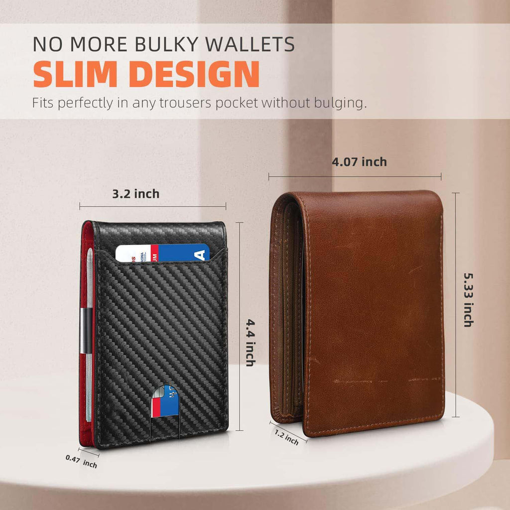 Bifold wallet custom wallet with money clip for men