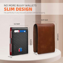 Load image into Gallery viewer, Bifold wallet custom wallet with money clip for men