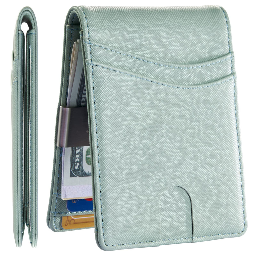 Customized Pu Leather Wallet RFID Blocking Money Clip Wallet