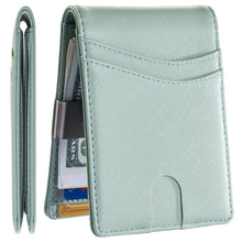 Load image into Gallery viewer, Customized Pu Leather Wallet RFID Blocking Money Clip Wallet
