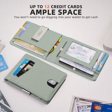 Load image into Gallery viewer, Customized Pu Leather Wallet RFID Blocking Money Clip Wallet