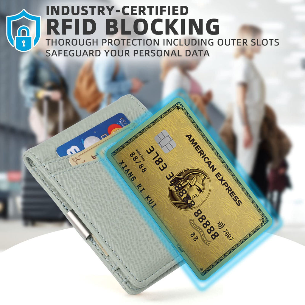 Customized Pu Leather Wallet RFID Blocking Money Clip Wallet