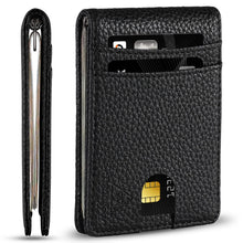 Load image into Gallery viewer, Pebble leather wallet money clip