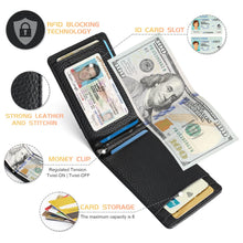 Load image into Gallery viewer, Pebble leather wallet money clip
