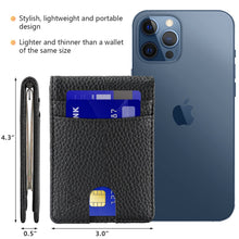Load image into Gallery viewer, Pebble leather wallet money clip