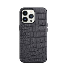 Load image into Gallery viewer, Custom Crocodile genuine leather magnetic phone case