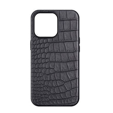 Load image into Gallery viewer, Custom Crocodile genuine leather magnetic phone case