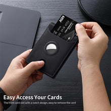 Load image into Gallery viewer, Front Pocket RFID Leather Airtag wallet with money clip