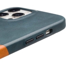 Load image into Gallery viewer, Custom Metal Button Vintage oiled wax Leather Wrapped Case For IP14