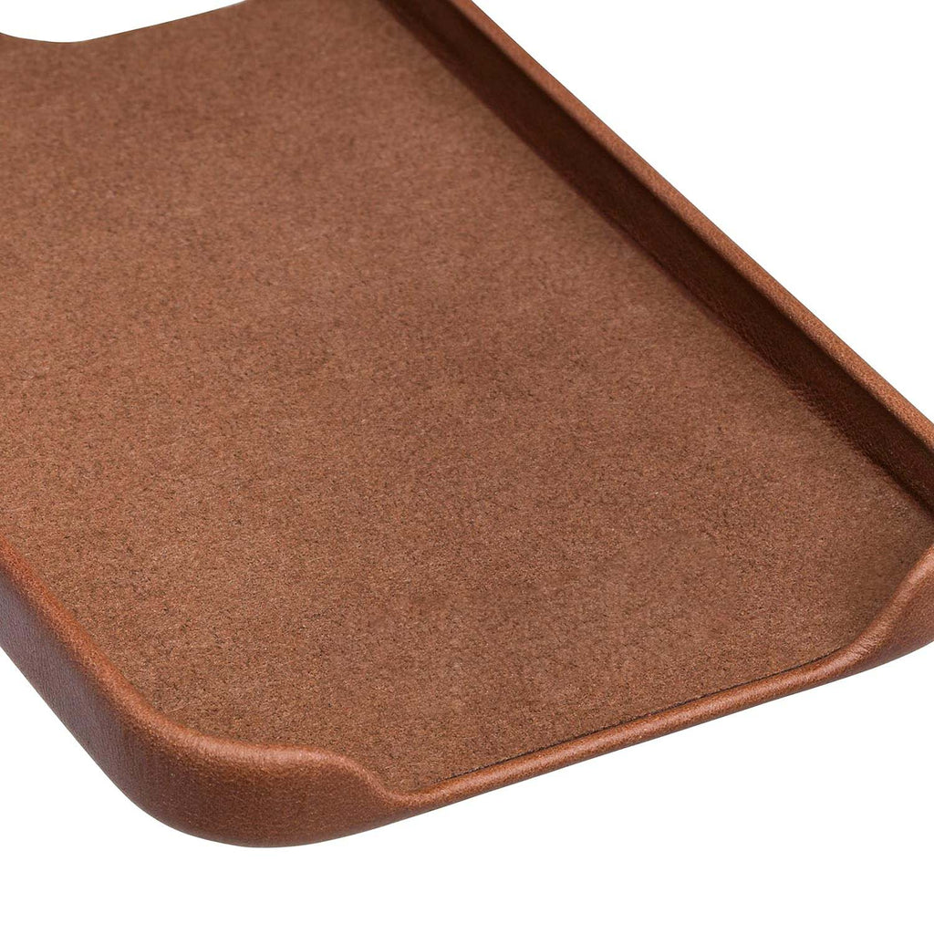 Custom Metal Button Vintage oiled wax Leather Wrapped Case For IP14