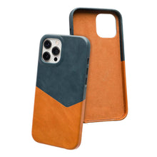 Load image into Gallery viewer, Custom Metal Button Vintage oiled wax Leather Wrapped Case For IP14