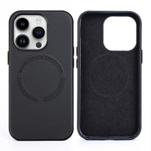 Load image into Gallery viewer, Custom Smooth Leather Phone case with wireless charging
