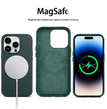 Load image into Gallery viewer, Custom Smooth Leather Phone case with wireless charging