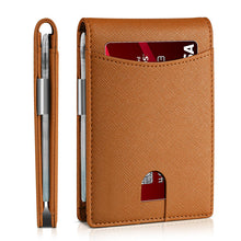 Load image into Gallery viewer, Mens Big Capacity business bifold wallet with money clip