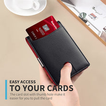 Load image into Gallery viewer, Mens Big Capacity business bifold wallet with money clip