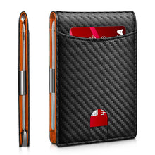 Load image into Gallery viewer, Mens Big Capacity business bifold wallet with money clip