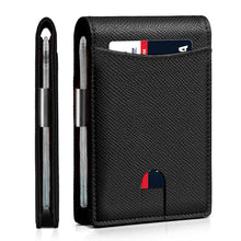 Load image into Gallery viewer, Mens Big Capacity business bifold wallet with money clip