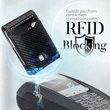 Load image into Gallery viewer, Minimalist RFID Blocking Carbon fiber Leather Money Clip Wallet