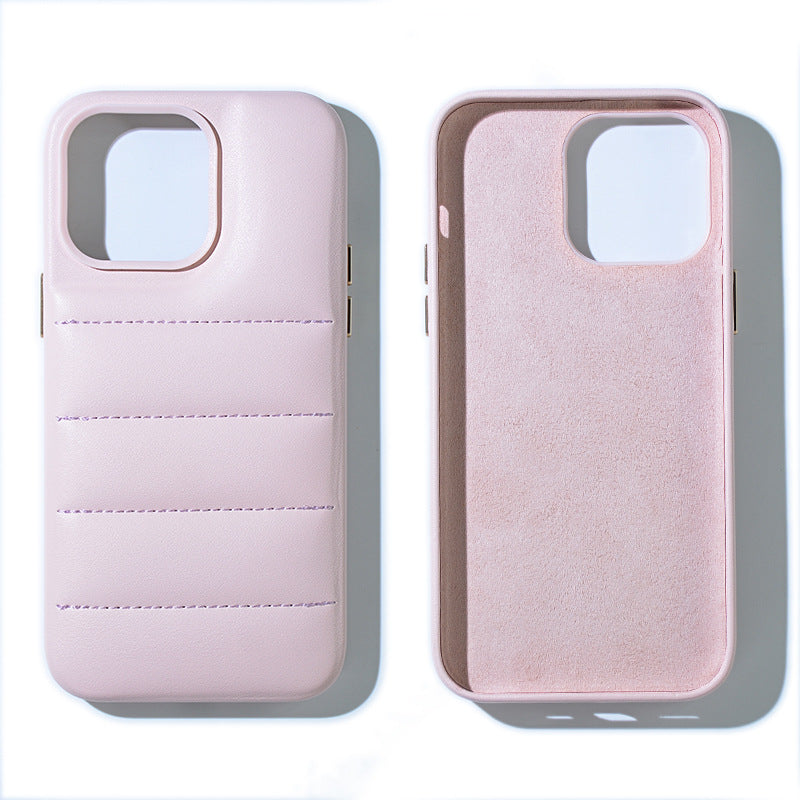 PU Leather Phone Case Puffer design for Iphone series