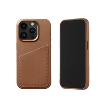 Load image into Gallery viewer, Top Grain Vegetable Tanned Leather case for Iphone 15pro