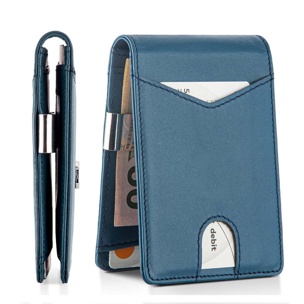 New design custom leather wallet for men with clip
