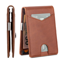 Load image into Gallery viewer, New design custom leather wallet for men with clip