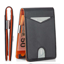 Load image into Gallery viewer, New design custom leather wallet for men with clip