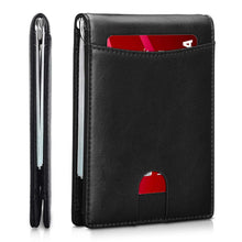 Load image into Gallery viewer, Customize front pocket leather wallet with money clip