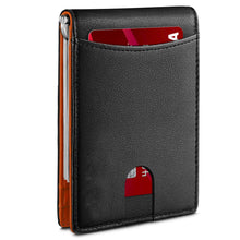 Load image into Gallery viewer, Customize front pocket leather wallet with money clip