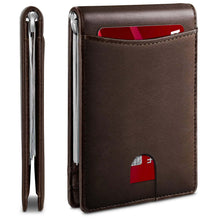 Load image into Gallery viewer, Customize front pocket leather wallet with money clip