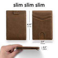 Load image into Gallery viewer, Vintage leather custom money clip for men