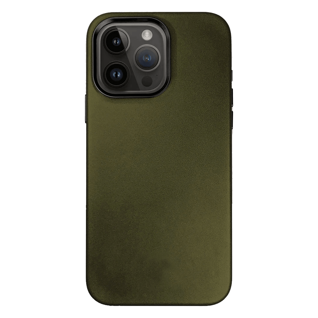 Vintage oiled wax leather phone case for IP14/15 series