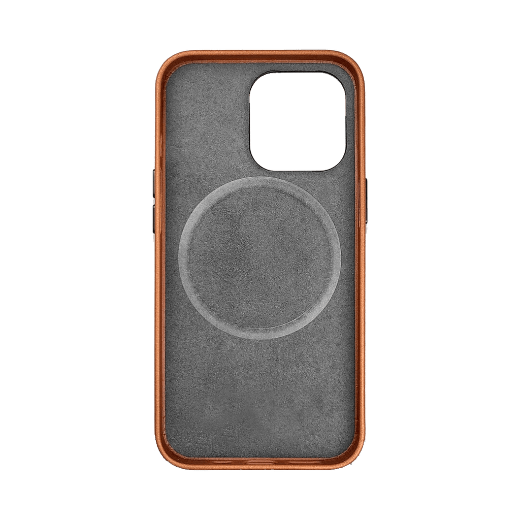 Vintage oiled wax leather phone case for IP14/15 series