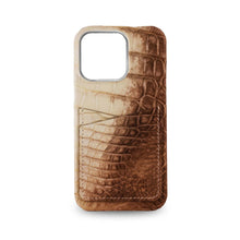 Load image into Gallery viewer, Crocodile Leather Phone Case For Iphone With Back Card Slots