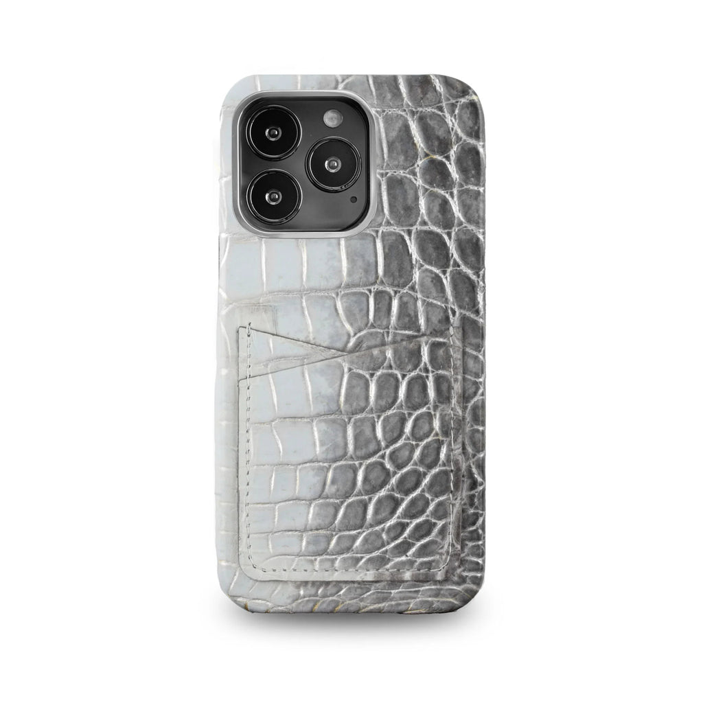 Crocodile Leather Phone Case For Iphone With Back Card Slots
