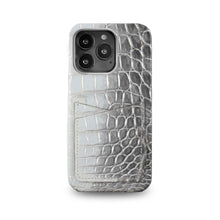 Load image into Gallery viewer, Crocodile Leather Phone Case For Iphone With Back Card Slots