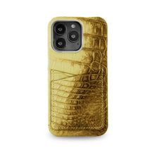 Load image into Gallery viewer, Crocodile Leather Phone Case For Iphone With Back Card Slots