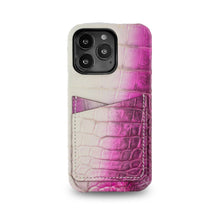 Load image into Gallery viewer, Crocodile Leather Phone Case For Iphone With Back Card Slots