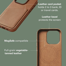 Load image into Gallery viewer, Top Grain Vegetable Tanned Leather case for Iphone 15pro